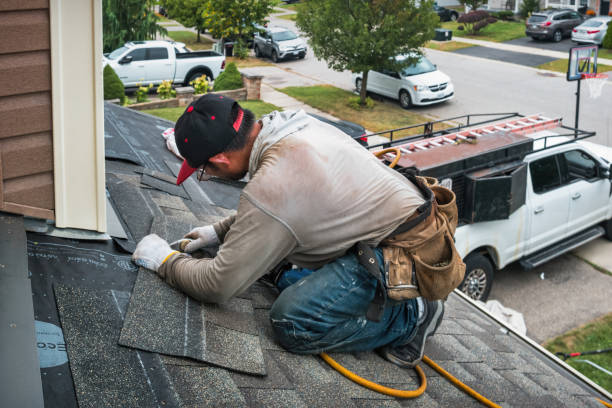 Professional Roofing technician working in Preston, TX